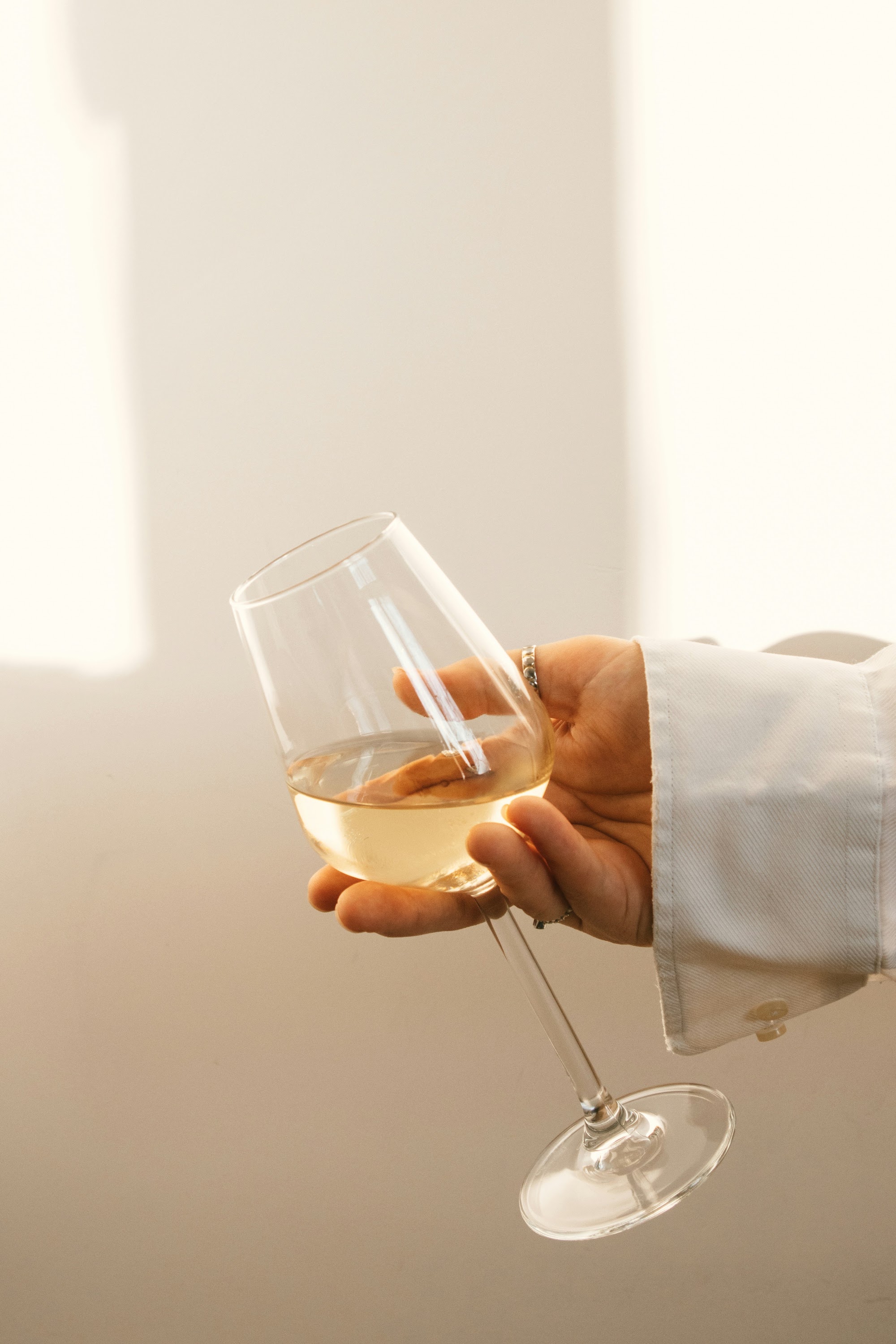 Ein Glas istrischer Malvazija Weißwein