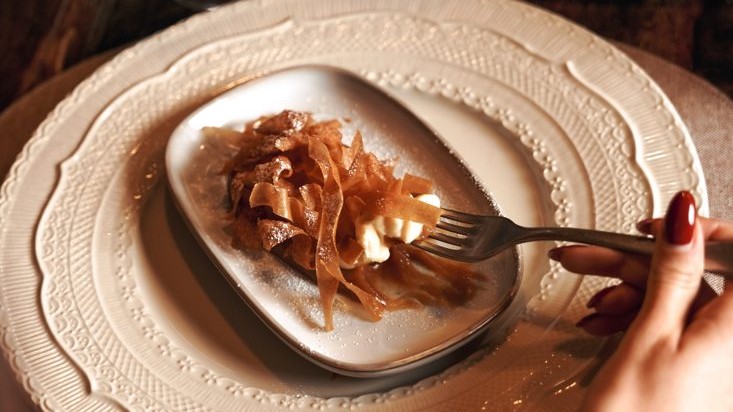 A plated dessert at LaMaison