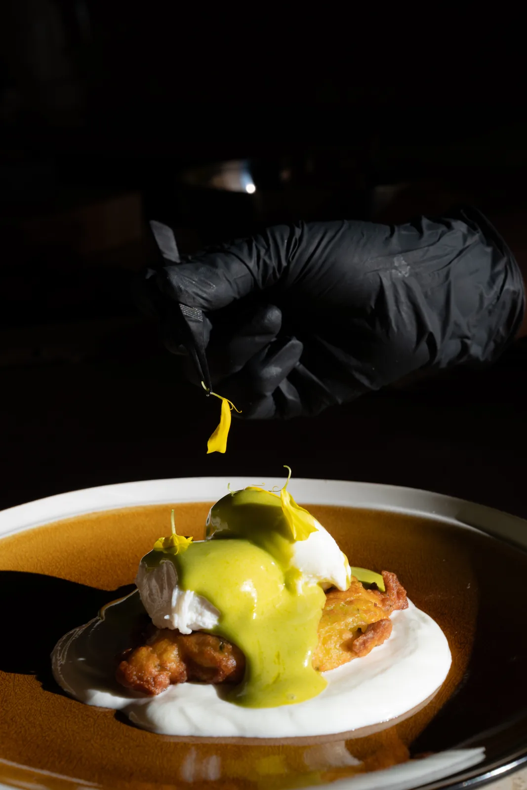 A plated breakfast dish at LaMaison