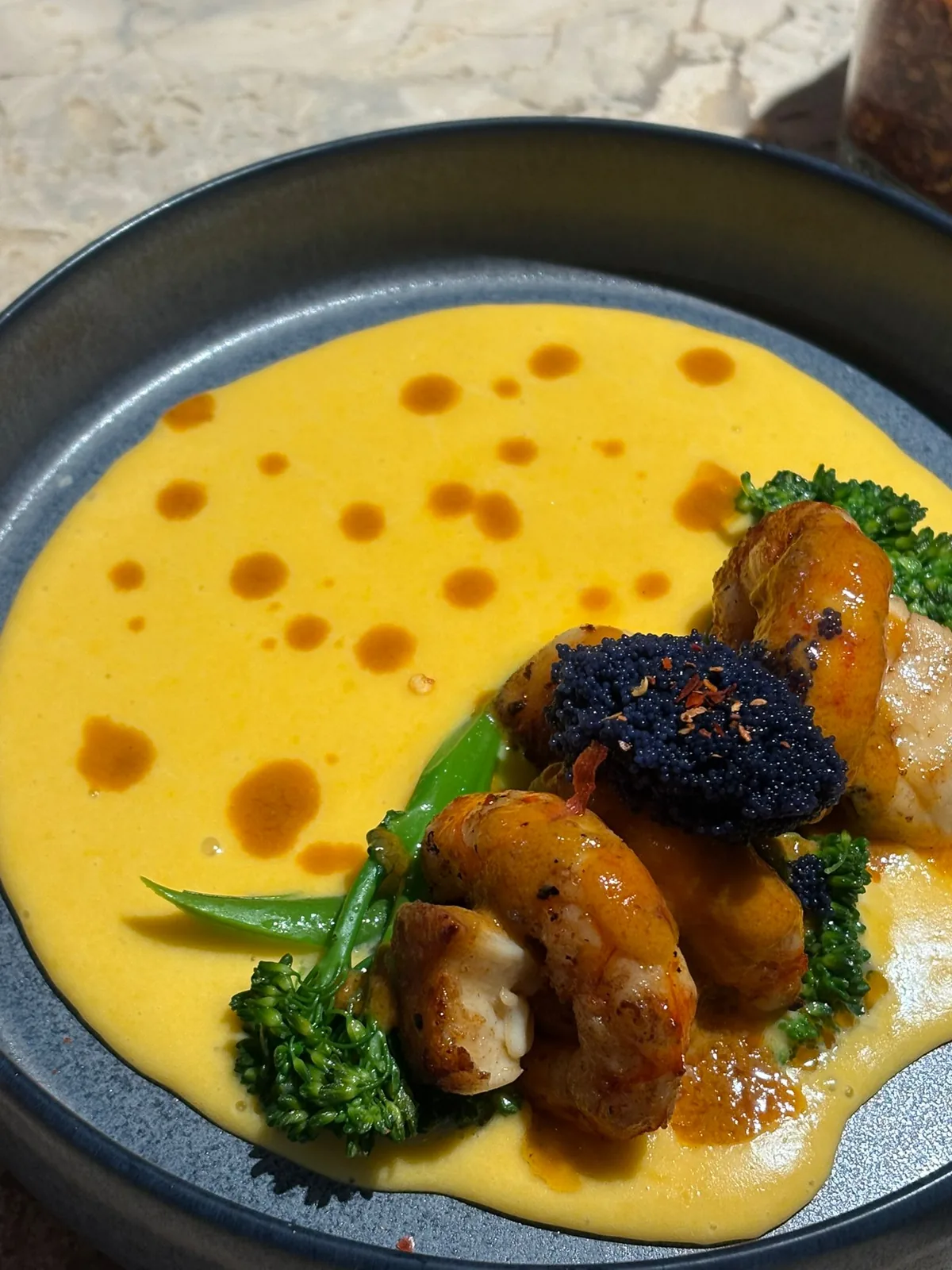 A main course plated at LaMaison