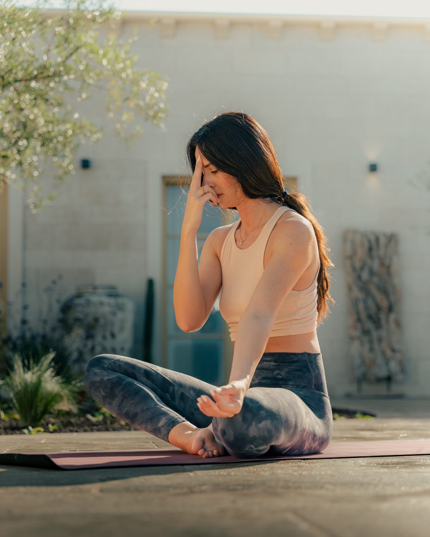 Yoga in the garden at LaMaison