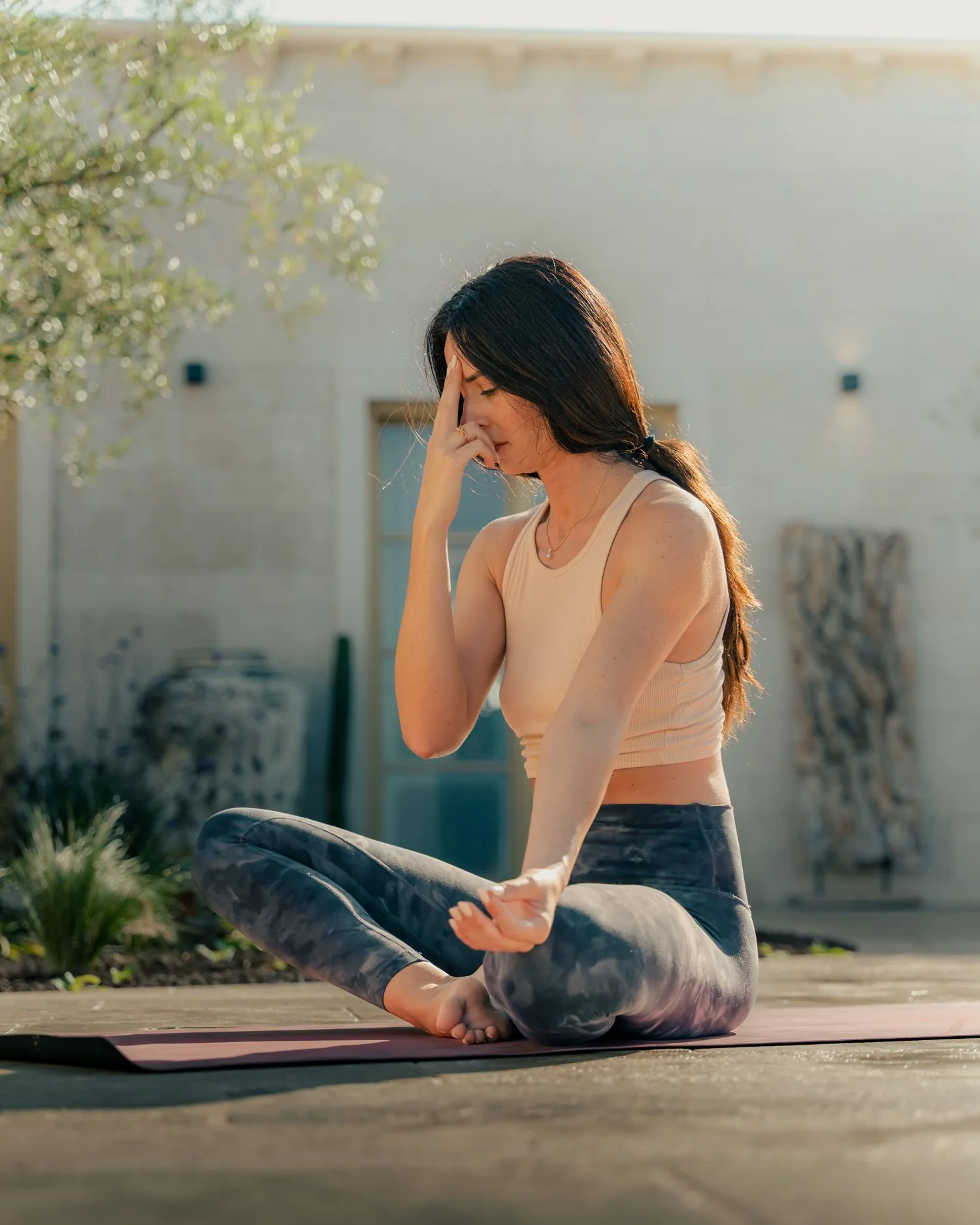 Yoga in the garden at LaMaison